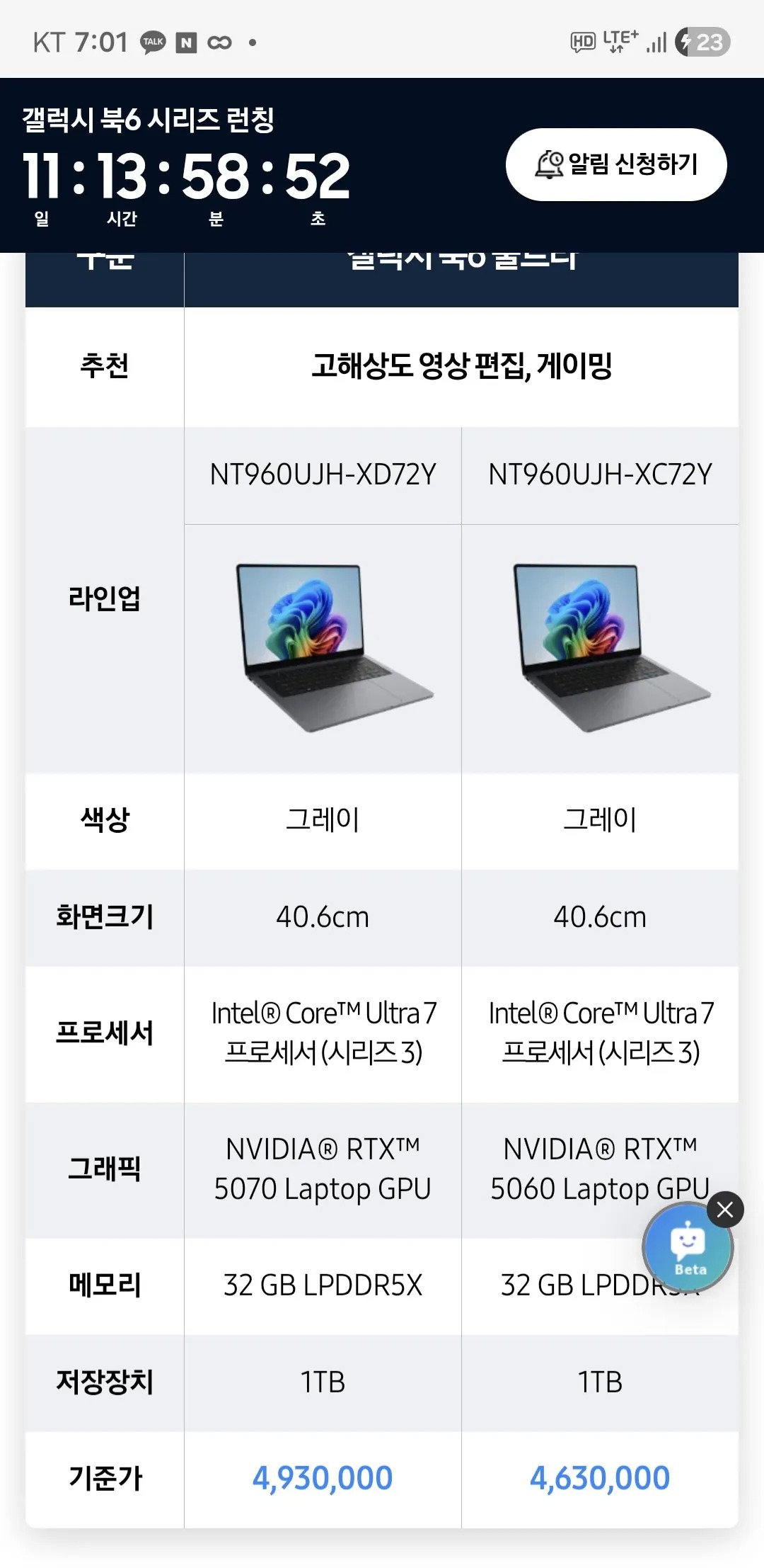 램과 SSD가 싯가로 팔리는 도중 갤럭시북 가격 근황