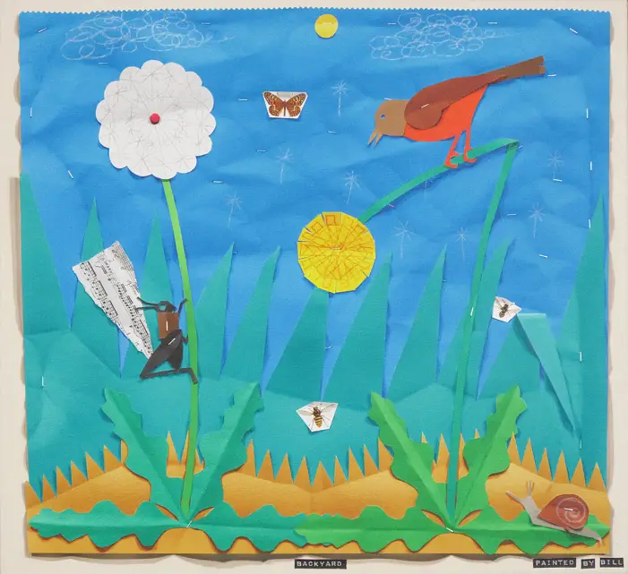 스테이플러로 색종이 찝어서 만든 아트