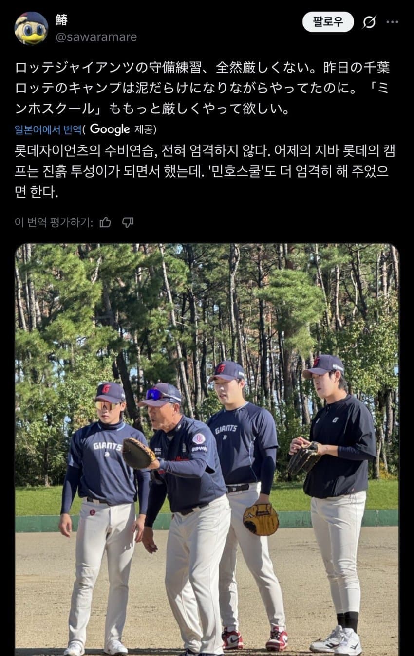 일본현지에서 보는 롯데 자이언츠